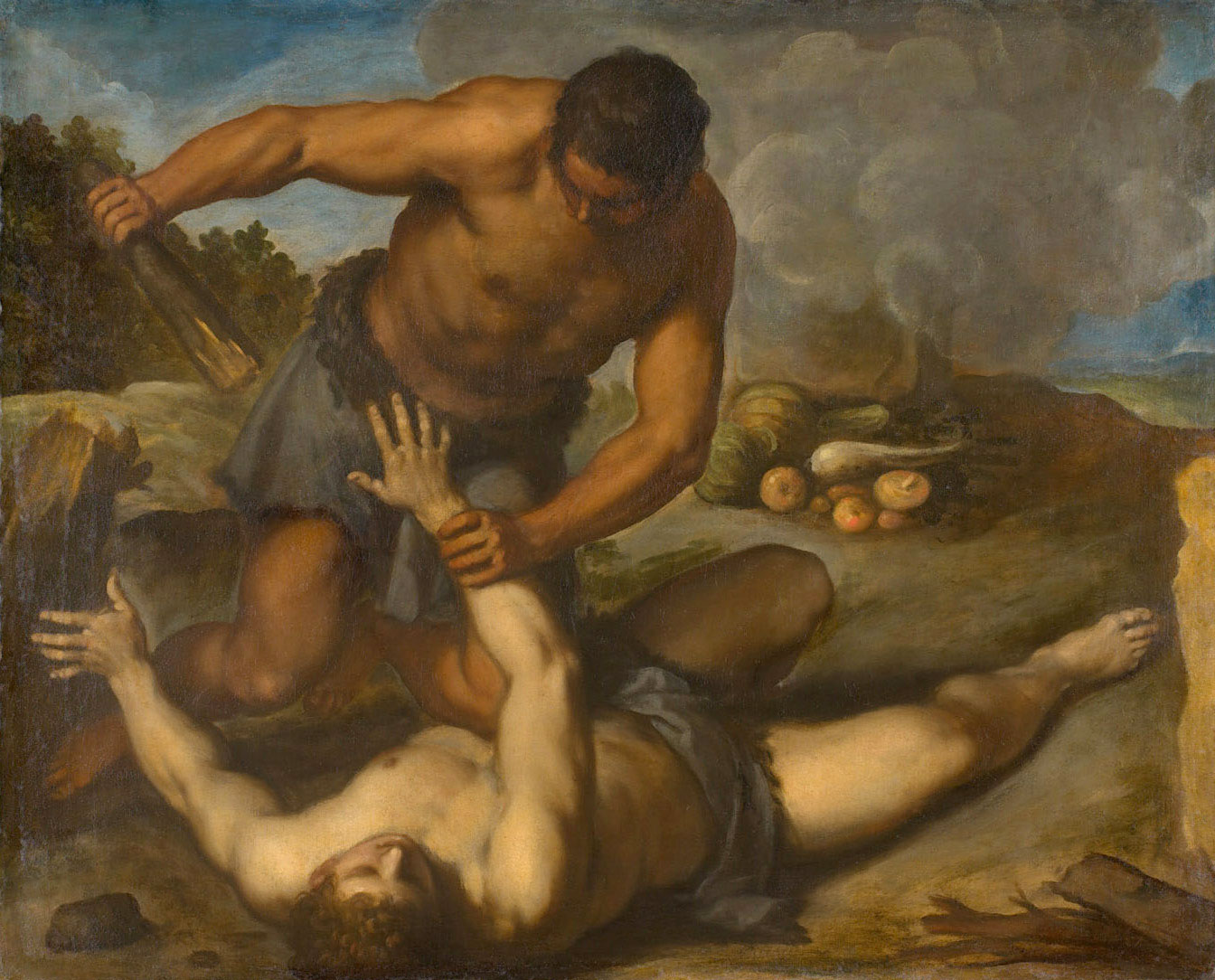“Cain and Abel” (Caín y Abel) de Palma il Giovane. Imagen a través de Wikimedia Commons.