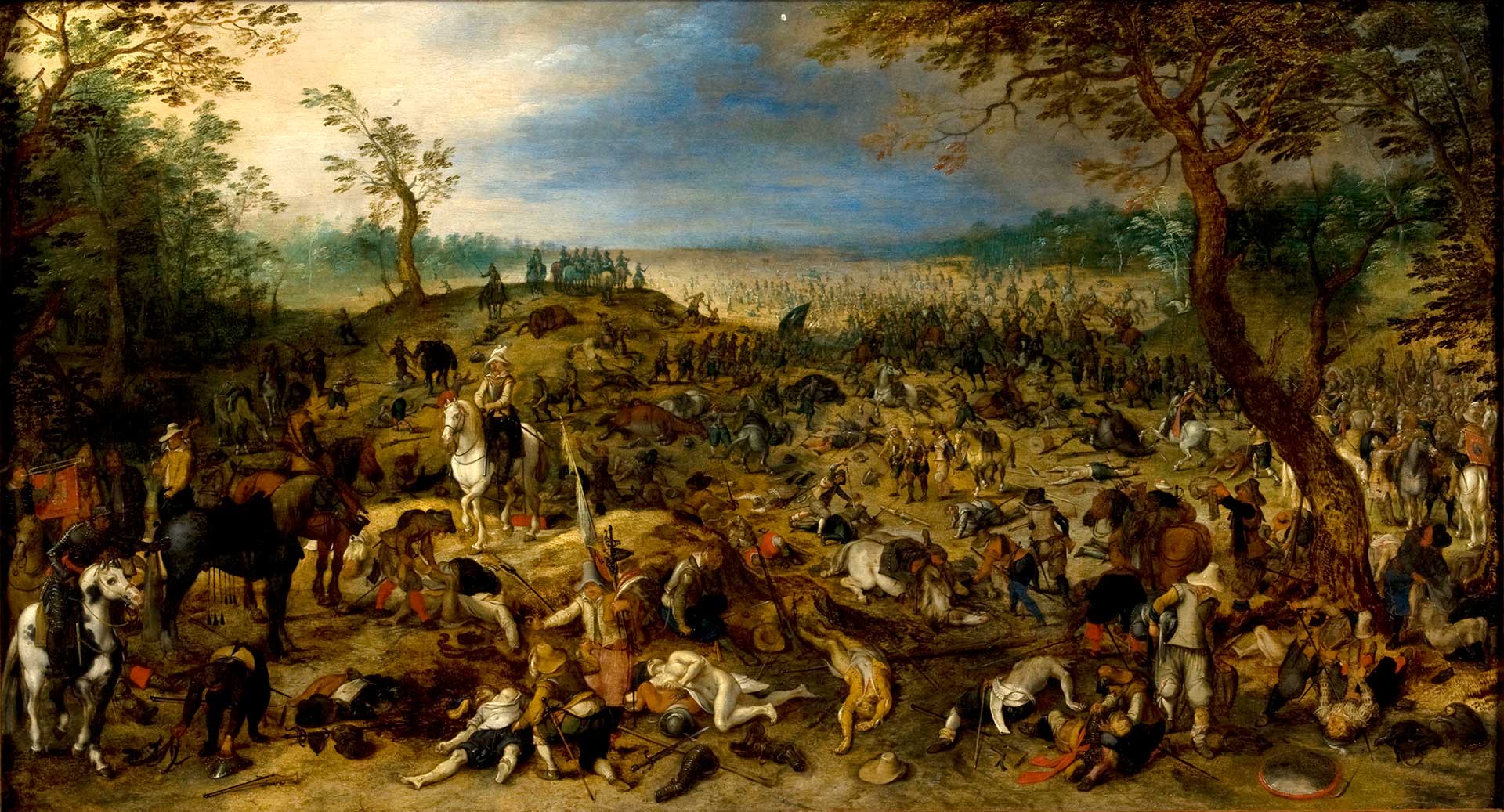 "Battle Scene" (Escena de la batalla) por Sebastiaen Vrancx. Imagen a través de Wikimedia Commons.