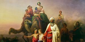 The March of Abraham (La marcha de Abraham), pintura por József Molnár a través de Brittanica