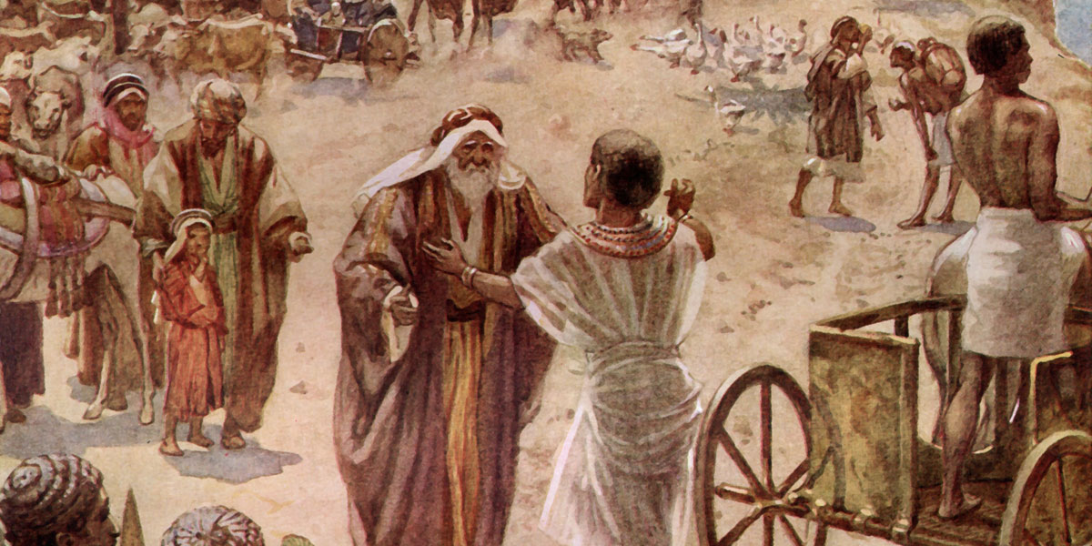 Meeting of Jacob and Joseph (El encuentro de Jacob con José) por William Hole