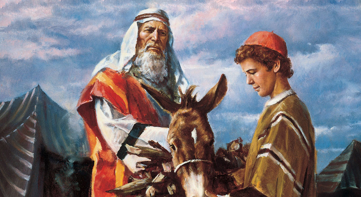 Abraham Taking Isaac to be Sacrificed (Abraham tomando a Isaac para ser sacrificado) por Del Parson