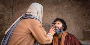 Jesús sanando a un ciego. Imagen a través de lds.org