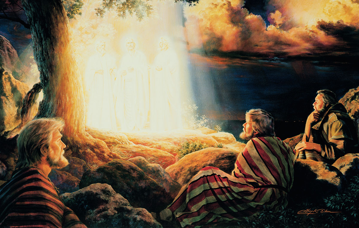 The Transfiguration of Christ (La Transfiguración de Cristo) por Greg K. Olsen, vía churchofjesuschrist.org