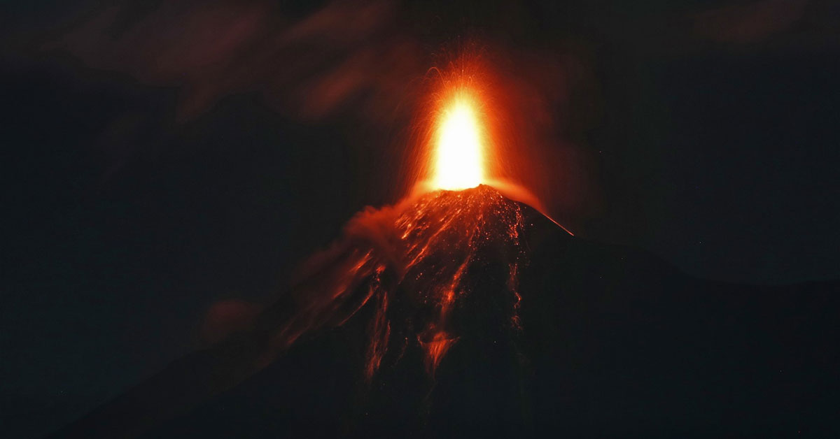 Volcán de Fuego de Guatemala, imagen a través de Associated Press
