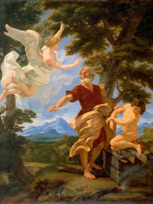 Abraham's Sacrifice of Isaac (Sacrificio de Isaac por Abraham) por Il Baciccio a través de Wikimedia Commons