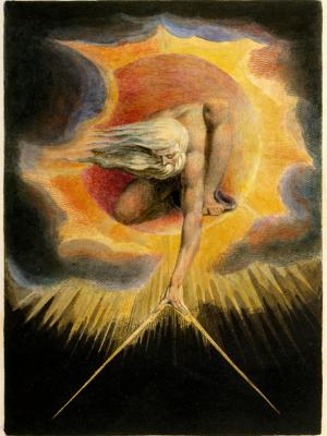 The Ancient of Days (El anciano de días) por William Blake. Imagen a través de Wikimedia Commons