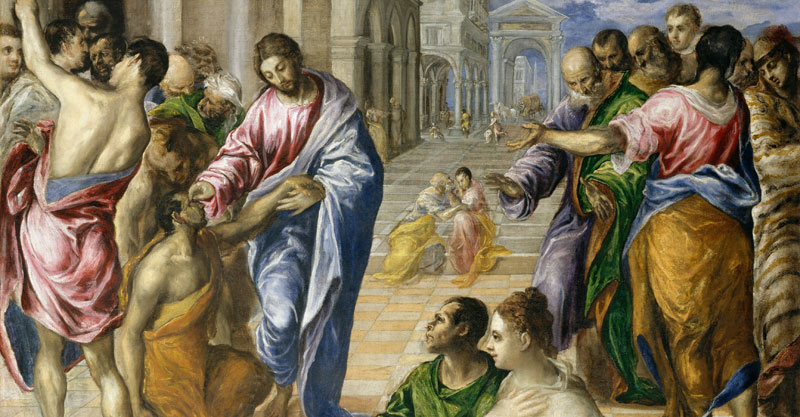 Christ Healing the Blind (Cristo sanando a los ciegos) por El Greco