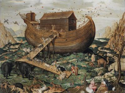Noah's Ark on Mount Ararat (El arca de Noé sobre el monte Ararat) por Simon de Myle. Imagen a través de Wikimedia Commons