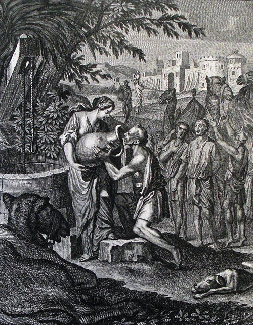 Rebekah at the Well (Rebeca en el pozo) de la Picture Torah de Phillip Medhurst