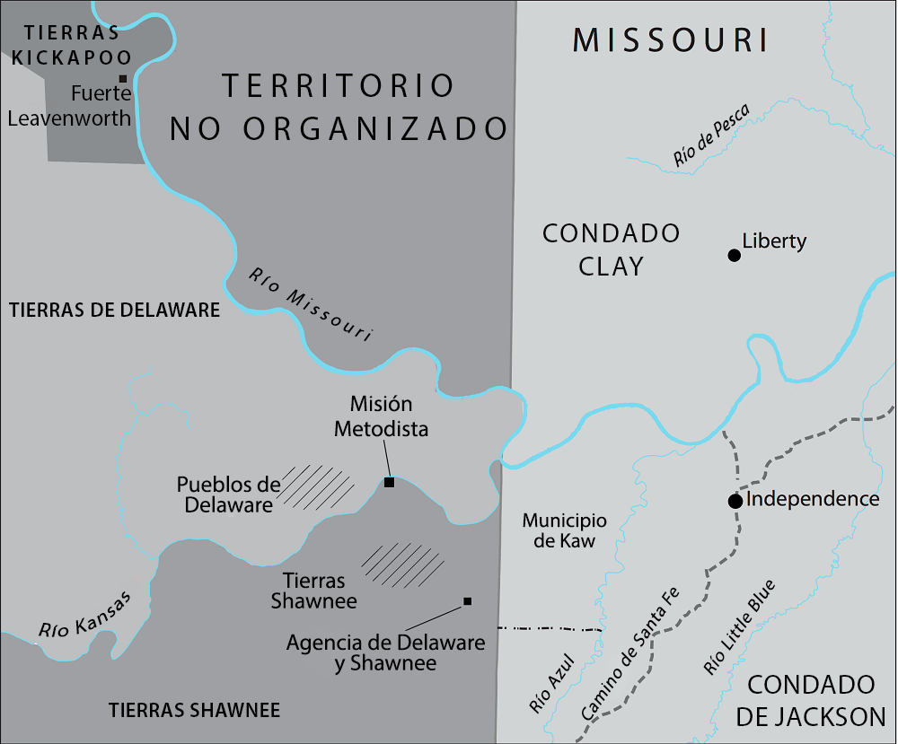 Ruta de la Misión Lamanita 1830-1831. Mapas a través de josephsmithpapers.org
