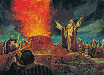 Elijah Contends Against the Priests of Baal (Elías contiende contra los sacerdotes de Baal) por Jerry Harston