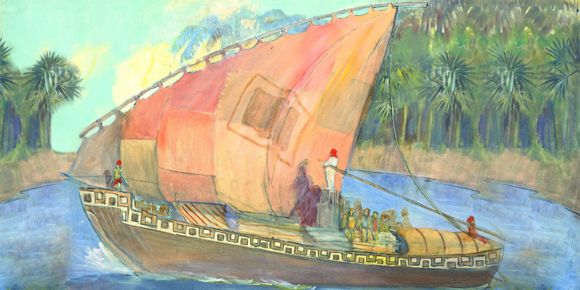 El barco de Hagot, por Minerva Teichert