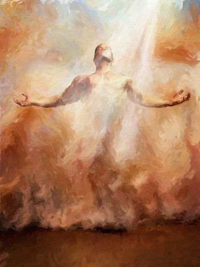 Los hombres debe humillarse ante Dios, quien hizo al hombre del polvo de la tierra. Breath of Life (Aliento de vida) por Bill Osborne