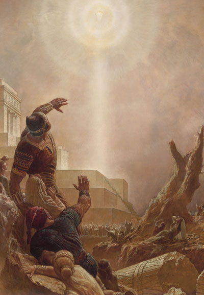Jesus Christ Appears to the Nephites (Jesucristo aparece a los nefitas) por Arnold Friberg